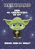 Personalisiert für Mann oder Frau: Geburtstagskarte lustig als Geschenk in DinA4 - Motiv: Star Wars | lustige Geschenke für Männer zum 40. Geburtstag (auch 50/60 Jahre) | Als Klappkarte oder Druck