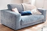 Cordsofa Candy 1,5-Sitzer mit 2 Armlehnen Seventies | Hochwertiger XXL-Sessel in der Bezugsfarbe Cord Light B