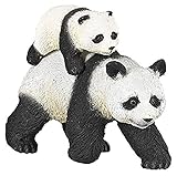 Papo 50071 Panda mit Jungtier WILDTIERE DER Welt Figur, Mehrfarb