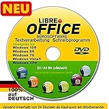 Libre OFFICE PREMIUM für WINDOWS Betriebssystem 10+8+8.1+7+Vista+XP Schreibprogramm Textverarbeitung Tabellenkalkulation NEUWARE