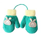 Niedlicher Kinder Skihandschuhe Strickhandschuhe wasserdichte und Winddichte Snowboard Ski Handschuh Winter Warme Fäustlinge Winterhandschuhe für 1-6 Jahre für Mädchen und Jung