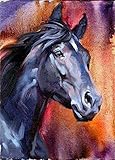 DIY 5D Diamant Gemälde Kit,Malen nach Zahlen Pferde 5D Diamant Painting Full Diamond Stickerei Diamond Painting Strass Kreuzstich Kunst Craft Supply für Home Wall Decor 30x40