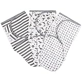 Lictin Pucksack Baby 0-3 Monate Baby Decke Pucktuch Baby Schlafsack Wickel-Decke Set, Swaddle Decke, 3er Pack Universal Verstellbare Puckdecken Wrap C