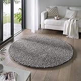 Taracarpet Shaggy Teppich Wohnzimmer Venezia Hochflor Langflor Teppiche modern Anthrazit 250