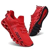 Vivay Damen Laufschuhe Walking Athletic für Frauen Casual Slip Fashion Sports Outdoor-Schuhe, Rot , 40 EU