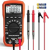 Peakmeter by COEEU, Digital Multimeter, Automatisch True RMS NCV AC/DC Spannung Current Detector Multimeter mit LCD-Anzeige und Hintergrundlicht Widerstand, Frequenz, Durchgang, Kapazität, D