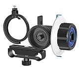 Neewer Follow Focus mit Zahnrad Ring Gürtel für Canon Nikon Sony und andere DSLR Kamera Camcorder DV passt 15mm Rod Filmproduktionssystem Schulterstütze Stabilisator Rig blau+schw