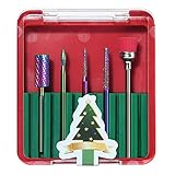 Weihnachtsnagelbohrer Set elektrische Nageldateien Bohrmaschine Acryl Nägel Gel Nägel Abnehmen Nutikulbe Werkzeuge Maniküre Zubehör für Home Salon Geb