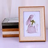 Fotogalerie Glasscheibe, Bilderrahmen,Deko Rahmen, Freistehender Holzrahmen, Fotorahmen, Vintage Fotorahmen, Portraitrahmen, für Tisch- oder Wandmontage, Hoch- & Q