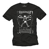 Musik T-Shirts mit Gitarre Leonardo DA Vinci schwarz Männer XXXXL