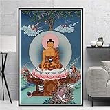 REAPP Tibetanische Thangka. Sakyamuni und Arhat Thangka Tibet Buddhismus Buddha Poster Wandkunst Bild Poster und Drucke Leinwand Malerei Dekor (Color : 10, Size (Inch) : 20x25cm)