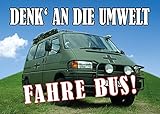 Aufkleber/Sticker - Denk an die Umwelt, fahre Bus! (Sticker-Set 10 Stück)