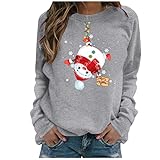 HHOP Weihnachtskleid Damen Kleidung Herbst Sweatshirt Weihnachtskleid zalando online Damen Kleid Damen tie dye Yest Damen Tshirt Langarm sportstricksandalen Damen Langer Pullover Damen für Legging