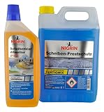 NIGRIN 99080 Scheiben-Frostschutz Aktions-Bundle zum 120-jährigen Jubiläum, 5 Liter Scheiben-Frostschutz und 1 Liter NIGRIN Scheibenklar Allw