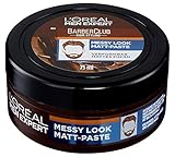 L’oréal Men Expert Barber Club, Messy Look Matt Paste, Mattes Haarwachs Mit Starkem Halt, Verformbar, Flexible Struktur, Haarpaste Für Männer, 75 M