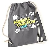 Siviwonder Turnbeutel - BRABANTER GRIFFON kleiner Petit Brabançon - COMIC Cartoon Baumwoll Tasche F