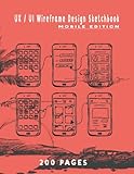 UI UX DESIGN SKETCH BOOK: 8.5 x 11 in sketchpad ui ux wireframing
