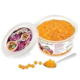 Original Popping Boba Fruchtperlen für Bubble Tea - 450g - Maracuja - Ohne künstliche Farbstoffe, echte Fruchtsäfte - Weniger Zucker - 100% Vegan und G