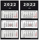 Herlitz 50036028 3-Monats-Wandkalender 2022, 33 x 70 cm (2)