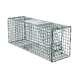 OMKMNOE Super Starke Falle, Marderfalle Katzenfalle Fuchsfalle Biberfalle Tierfalle Kastenfalle Drahtfalle Mit Extra Köder Lebendfalle Starkes Drahtgeflecht Edelstahl Rattenfalle,Grü