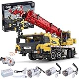 LGWJY CADA C61081W Kranbausatz, 1831 Klemmblöcke 2,4 G-Technologie Riesenkranmodell mit Motoren und Fernbedienung, kompatibel mit Lego-Technolog