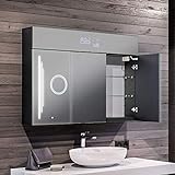 Artforma Spiegelschrank mit LED Beleuchtung 3-Türig anpassen (100 x 72 x 16,6 cm) | 17 Dekore | Badschrank | Beleuchtet Badezimmerschrank | LED Farbe und Zubehör zur Ausw