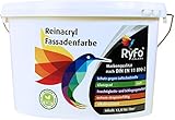 RyFo Colors Reinacryl Fassadenfarbe 12,5l (Größe wählbar) - Premium Hausfarbe weiß