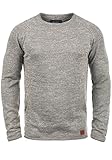 Blend Dan Herren Strickpullover Feinstrick Pullover Mit Rundhals Und Melierung, Größe:L, Farbe:Zink Mix (70815)