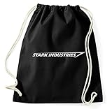 Styletex23 Stark Industries Logo Turnbeutel Sportbeutel, schw