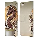 Head Case Designs Offizielle Stanley Morrison Braune Schokolade Heisser Kakao Drachen 2 Leder Brieftaschen Handyhülle Hülle Huelle kompatibel mit Apple iPhone 6 Plus/iPhone 6