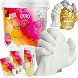 larella 3D Handabdruck-Set für Paare - mit 3 FARBEN - Geschenk-Idee für Pärchen & Familie - MADE in GERMANY - Gipsabdruck-Set für DIY Hände-Skulp