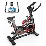 GJXJY Heimtrainer Fahrrad 150 Kg Belastbar Kettler, Fitnessbike für Zuhause, Heimtrainer mit Magnetwiderstand, Pulssensor, LCD-Monitor, Ergometer und Flaschehalte Spinning Bike, Max 150KG/330LBS