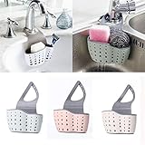Waschbecken Regal Seife Schwamm Abfluss Rack Bad Halter Küche Lagerung Saugnapf Küche Veranstalter Waschbecken Küche Zubehör Waschen (Color : Pink)