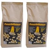 RaiffeisenWaren Kaminanzünder, Feueranzünder, Feuerbällchen (Anzünder ökologisch, aus Naturprodukten - Wachs, Naturholz; Nässe unempfindlich; Brenndauer ca. 10 min) 5 kg