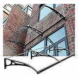LIQICAI Vordach für Außentür, Fenster, UV-Regenschutz, Schneeschutz, hohles Blech, Polycarbonat-Abdeckung, Haustür, Terrassenüberdachung, 6 Größen (Farbe: Blau, Größe: 80 x 240 cm)