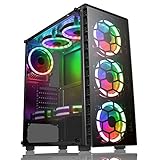 CiT Raider PC-Gaming-Gehäuse, Mid-Tower ATX Black Acht F