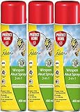 Natria Wespen Akut Spray 3-in-1 Wespenspray gegen einzelne Wespen und Wespennester mit Sprührohr, 3x400 ml Sparpack