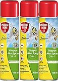 Natria Wespen Akut Spray 3-in-1 Wespenspray gegen einzelne Wespen und Wespennester mit Sprührohr, 3x400 ml Sparpack