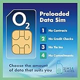 O2-Daten-SIM-Karte mit 50 GB 4G/5G-Daten Inklusive 25 GB bis Roam kostenlos in 47 Ländern Keine Verträge, keine Verpflichtungen, keine Kreditschecks, keine persönlichen Ausweise (gültig für 1 Monat)