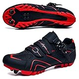 JRYⓇ Fahrradschuhe Herren MTB Mountainbike Fahrradschuhe rutschfeste Herren Atmungsaktive Fahrradschuhe mit SPD-S