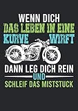 Notizbuch A5 liniert mit Softcover Design: Lustiger Spruch für Motorradfahrer Motorrad Männer Geschenk: 120 linierte DIN A5 S