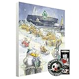 Bremen SV Werder Premium Adventskalender gefüllt inkl. Poster + gratis Lesezeichen & Aufkleber Wir lieben Fussb