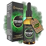 NAURUM® Chlorophyll Liquid Tropfen - 50ml (1500 Tropfen) - Natürliches flüssiges Chlorophyll aus Alfalfa - rein, ohne Zusätze, hohe Konzentration - laborgeprüft, in Deutschland p