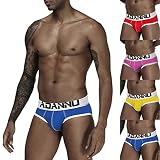 Männer Slips Farbig Unterhose Sommer Sexy String Lässige Tanga Unabhängige Unterwäsche Solide U-Konvexe Höschen Loose Briefs Bequem Atmungsaktiv Slip Ostern Geschenk für Ihn Mann E