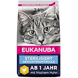 Eukanuba Spezialfutter für Katzen, Premium Trockenfutter, abgestimmt auf die besonderen Bedürfnisse sterilisierter Katzen, 2 kg