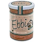 Ebbi De Bio Gockl mit Geflügel, Pute, Pastinake, Fenchel und Eier, 400g Hundenahrung/ Hundefutter im Wieder verschließbarem Glas (2 x 400g)