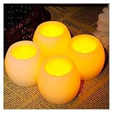 WXIANG Dauerhaft LED Kerzen Flameless Smokeless Kerzen flammenlose flackernde Elektro-Fälschungs-Kerze Batteriebetriebene Hochzeit Weihnachten Heiratsantrag deko (Größe : 4pcs)