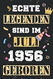 Echte Legenden Sind Im Juli 1956 Geboren: alles liebe und gute zum geburtstag, geschenke zum 65. geburtstag, Geburtstagsgeschenk für frauen, Männer, ... freundin ...... Notizbuch geburtstag