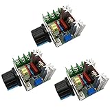 Motor Drehzahlregler,Motordrehzahlregler 3 STÜCKE 2000W PWM AC Motordrehzahl-Steuermodul-Dimmer-Drehzahlregler 50-220V einstellbarer Spannungsregler (Color : 3 PCS)