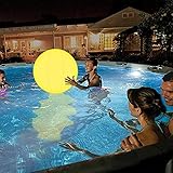 MARTINSHARK Poolspielzeug 13 Farben LED Light Glow Ball丨16 '' Aufblasbarer Beach Ball mit Fernbedienung, für Beach Indoor Outdoor Spiele und Schwimmbad Party Dekorationen, mit einer Pump